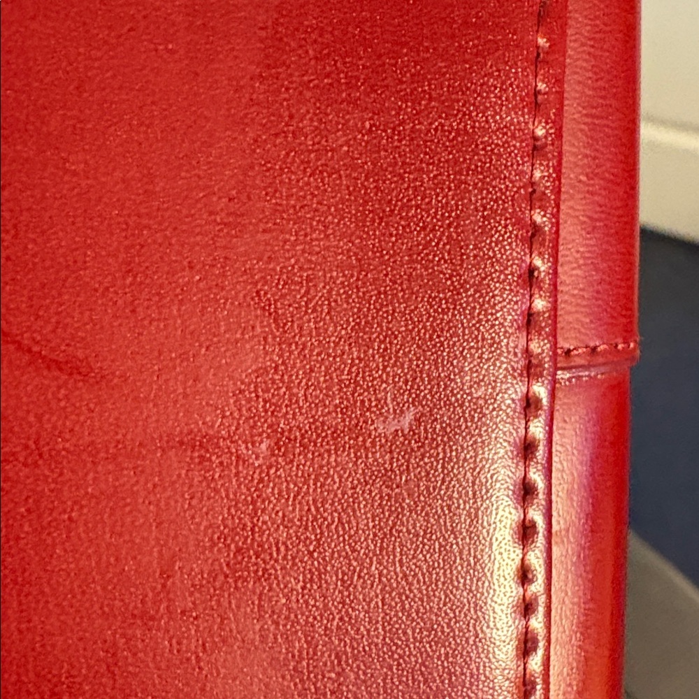 CBK Franklin Covey Deep Red Leather Tote - Picture 11 of 13